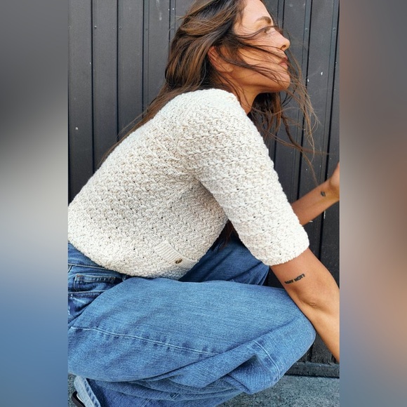 Zara METALLIC THREAD KNIT CARDIGAN - Picture 4 of 6